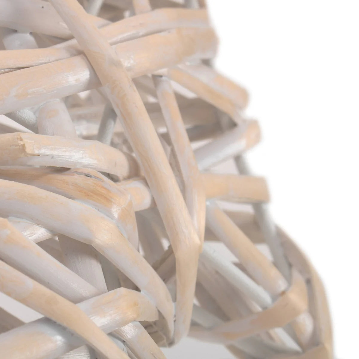 White Wash Wicker Christmas Tree Decoration