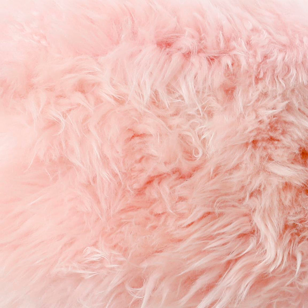 Blush Pink Sheepskin Cushion
