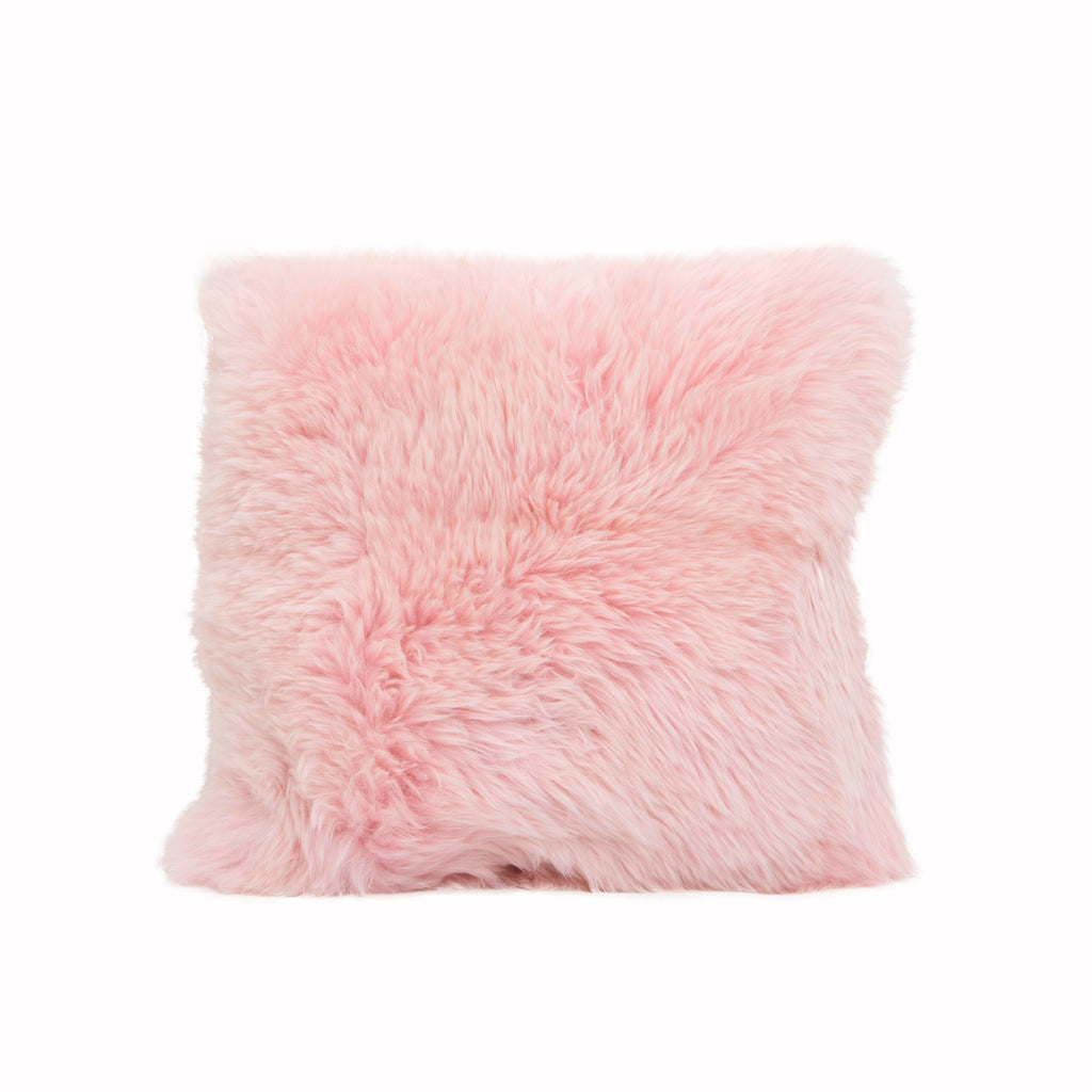 Blush Pink Sheepskin Cushion