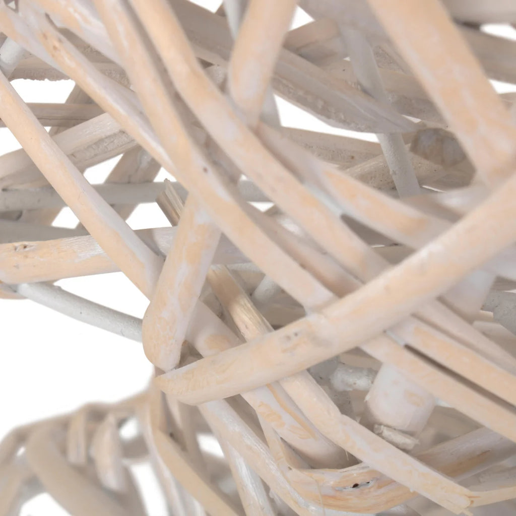 White Wash Wicker Christmas Tree Decoration